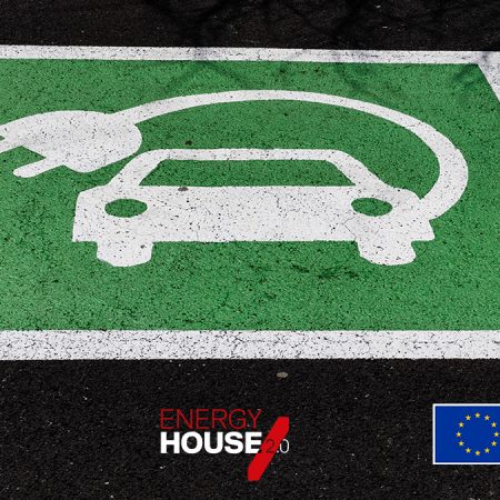 Image of EV car parking space, for the Energy House 2.0 EV workshop, Sep 2021