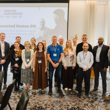 Ioannis at GMCA event supporting healthier social housing across Britain